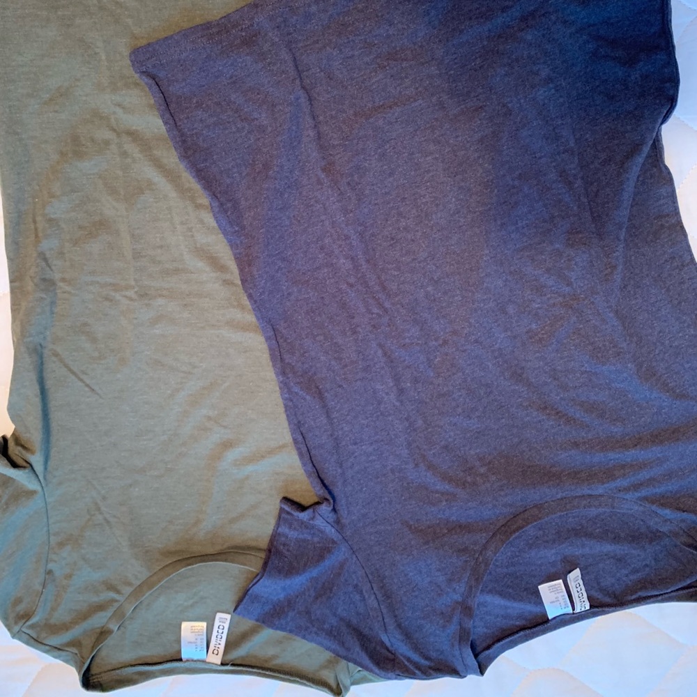 Navy and Olive green t-shirts